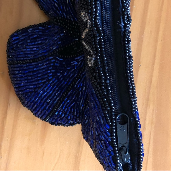 Vintage Neiman Marcus blue butterfly coin purse - Picture 4 of 9